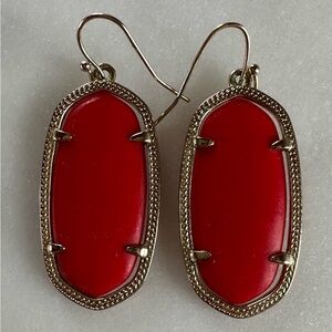 Elegant Red Dangle Earrings